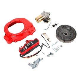Electric Start Motor Kit for Honda Gx160 5.5hp/Honda Gx200 6.5hp Flywheel Starter Motor with Key Switch 6.7 Inch Flywheel Ignition Switch Kit