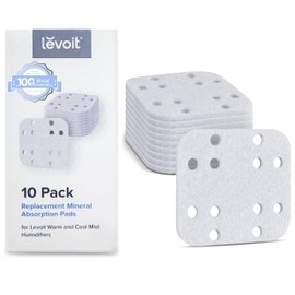 LEVOIT Humidifier Replacement Filters 10-Pack, Mineral Absorption Pad,Compatible with LV600S,LV600HH,OasisMist450S,Capture Fine Particles in Water Tank to Improve Humidification Efficiency,White,18x24