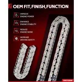 Torchbeam Engine Timing Chain Kit Sets Fit for Focus 2005-2011, Transit Connect 2010-2013, Maz-da 3 2004-2013, w/Cam Crank Sprocket, Oil Pump Chain Tensioner Sprocket Tensioner rail