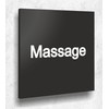 Massage Door Sign Black Matt UV Print 12 x 12