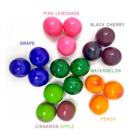 SweetGourmet Summer Garden Fruit Mix Gumballs | Cherry, Apple, Grape, Peach, Watermelon, Lemonade | 3 Pounds