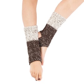 JK Home Winter Warm 25cm Boot Cuffs for Women, Crochet Knitted Yoga Socks Short Leg Warmers Boot Topper Socks Leg Cuffs Boot Warmers Gift for Girls