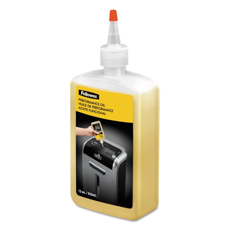 Fellowes Powershred Performance Shredder Oil, 12 oz. Extended Nozzle Bottle