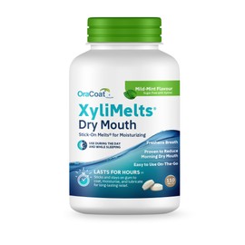 XyliMelts Mild Mint for Dry Mouth, 110-Count, Day & Night Use
