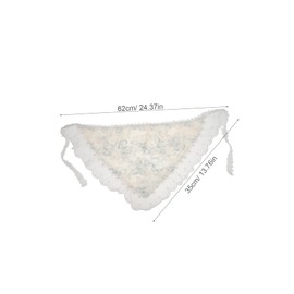 FOMIYES Butterfly Lace Scarf Decorative Model Wedding Headdress Simple Headdress Idyllic Headdress Women's Headdress Decorative Handle Scarves Long Neckerchief Hair Band Olive Green Fabric