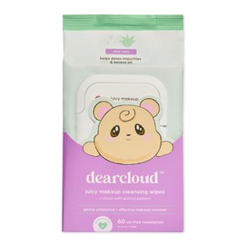 dearcloud Juicy Makeup Cleansing Wipes - 60 Count – makeup wipes and makeup remover for face – Oil-Free makeup remover wipes (Aloe Vera)