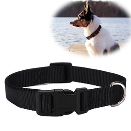 LJFEA Dog Collar, Soft Padded Neoprene Nylon Dog Collar for Small Dogs, Adjustable and Reflective for Training, Black