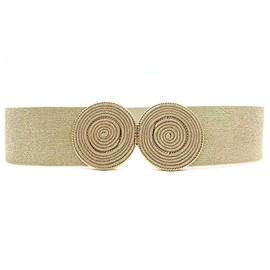 Stretch Gold Belts For Women Dresses Women's Wide Waist Belt Women Elastic Belts Vintage Stretchy Waistband Dress Belts For Womens Belts Ladies Cinch Belt For Dresses