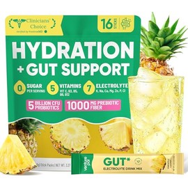 Venture Pal 2-in-1 Hydration Packets + Gut Health Electrolytes Powder - 7 Electrolytes & 5 Vitamins, Probiotics - Sugar Free Liquid Daily IV Drink Mix