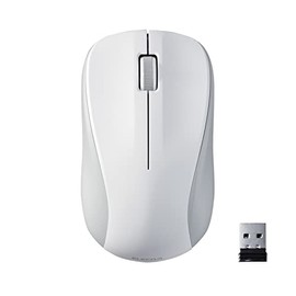 Elecom M-S2DLKWH/RS Wireless Laser Mouse, Medium, Antibacterial, RoHS Compliant, For Corporate Use, White