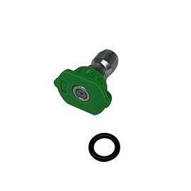 Sellerocity Brand Pressure Washer Quick Connect Tip Nozzle Size 5 GPM Green 25 Degree Spray Angle, W/Spare Coupler Oring
