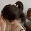 French Elastic Pearl Scrunchies: Hair Accessories for Women, Gold and
