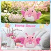 Mowatusy Spring Stuffed Animal Plush,Soft Butterfly Plush Wings Holding Sakura,Cute