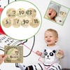 Mtxorvix 7PCS Wooden Baby Monthly Milestone Cards with Announcement Sign,