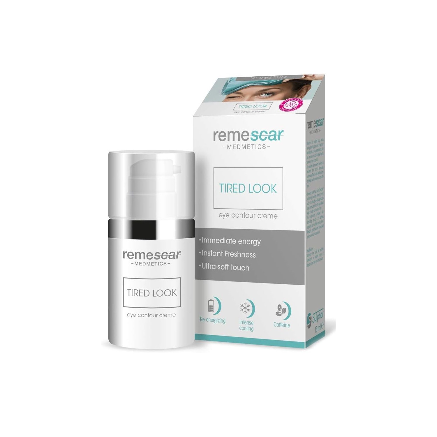 Remescar Tired Look 15ml Cream for Puffy Eyes Tired Eye Cream