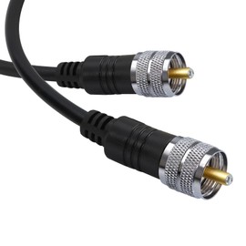 RG8X PL259 - Cable coaxial de antena UHF SO239 de 50 ohmios, cable coaxial de extensión UHF macho a UHF macho CB para radio HAM, medidor SWR, analizador de antena, carga ficticia Ect