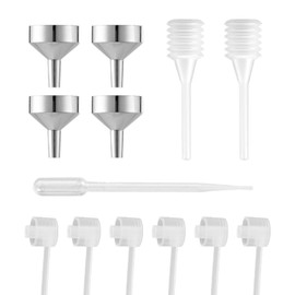 YAFIYGI YAFIYGI 13Pcs Perfume Dispenser Transfer Replacement Tool include 6 Perfume Dispenser Pump 4 Mini Metal Funnel 1 Pipettes&2 Mini dropper for Small Travel Refillable Perfume Atomizer Spray Bottle