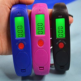 50kg/110lb Digital Luggage Scale with 4 Units (kg/g/lb/oz), Electronic Travel Hanging Scale with Backlit Display/Tare/Data Holding Function, Band Style, Pink