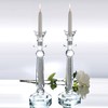 Crystal Candle Holders Set of 2-13" Extra Tall Candlestick Holders