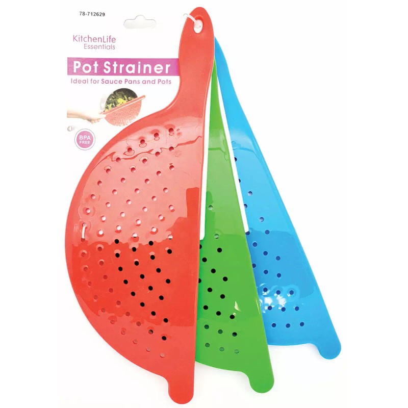 Kitchen Life Essentials 3pc Hand Held Pot Side Strainer