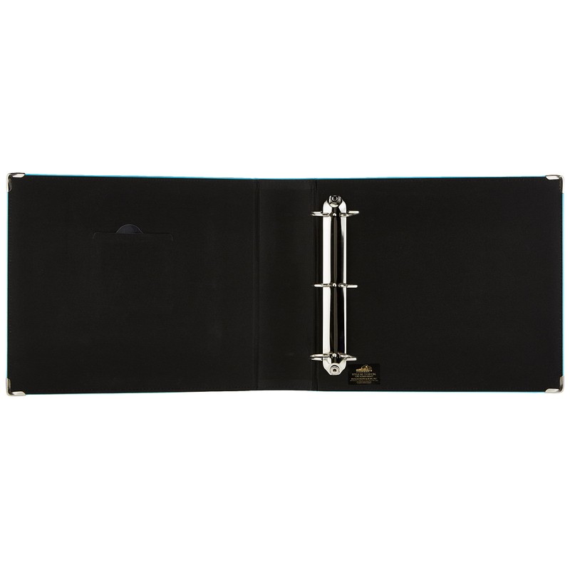 Pioneer T-12JF/CB Sewn Leatherette 3-Ring Binder 12"X12"-Bright Blue