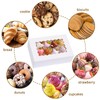 Moretoes 28pcs Cookie Boxes with Window, 9x6x3 Inch White Christmas