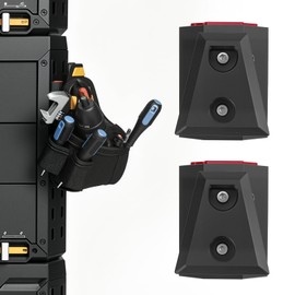 2 Pcs Tool Pouch Holder Fits for ToughBuilt ClipTech, Quick-Access Corner Rail Mount Compatible with StackTech Toolbox, No-Drill Tool Bag Bracket for Garage, Jobsite & Mobile Workstations