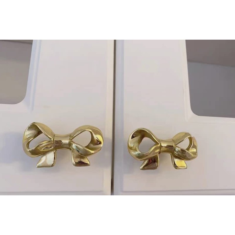 UniDes 4 Pack Gold Brass Knobs for Dresser,Drawers and Cabinet,