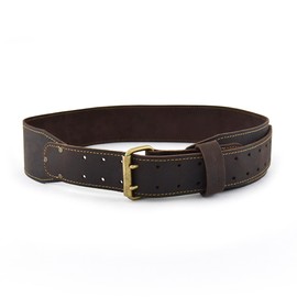 Style n Craft - 3" Wide, Long, Tapered Full-Grain Oiled Leather Work Belt, Durable and Rugged Belt, Dark Brown (#74055)