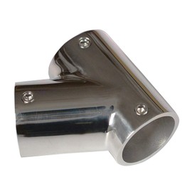 NRC&XRC Marine Grade 316 Stainless Steel Polished Left and Right Hand Rail Fitting- 60 Degree T/Tee for 1" Tube