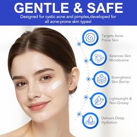 Folliculitis & Acne Care Cream 100g | 1% Salicylic Acid & Herbal Extracts | For Scalp, Face, Body & Butt | Ingrown Hairs, Razor Bumps & Blemish Repair | Pore Refining, Oil Control & Soothing Skin Care
