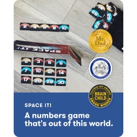 SimplyFun Space It! - Educational Kids’ Game - Math Game for Kids Focused on Skip Sequencing - 2-5 Players, Ages 8 & Up