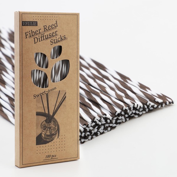 VFULIE Premium Fiber Reed Diffuser Sticks - 100pcs Bulk Pack,