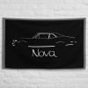 Racing Roots 1972 Chevy Nova Black Silhouette Garage Office Man