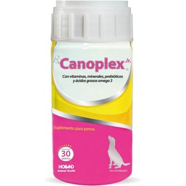 Canoplex Jr. 30 Tabletas | Multivitamínico para Perros en Crecimiento con Omega 3, Prebióticos, Antioxidantes | Desarrollo Óseo, Cognitivo y Digestivo