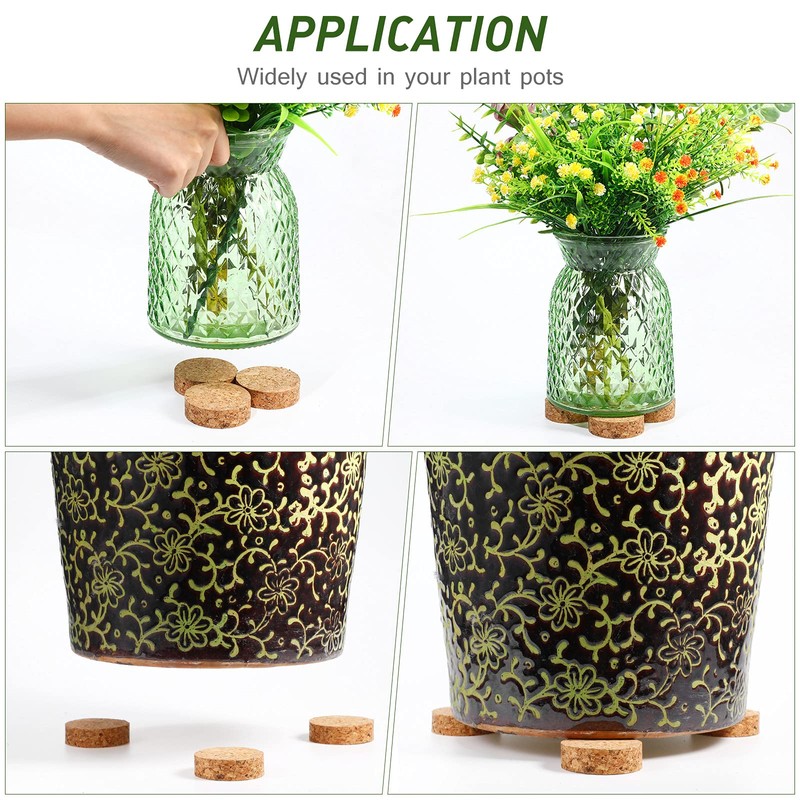Yalikop 30 Pieces Invisible Plant Pot Feet Risers with Non