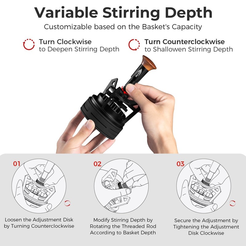 IKAPE 51mm Mantis WDT Distribution Tool, Espresso Distribution Tool for