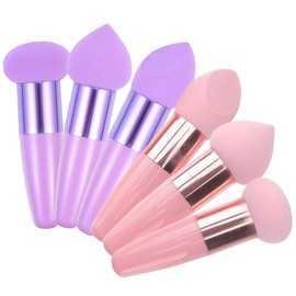 WOONEKY 6pcs Portable Makeup Sponge Soft Foundation Applicators for Precise Blending Washable Dual Use for Powder for Makeup Application