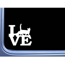 EZ-STIK Munchkin Cat Love M355 6 inch Sticker Decal kitten litterbox catnip