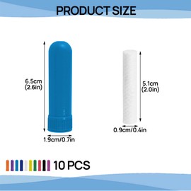 Pack of 10 Smelling Pens, Inhaler Pen for the Nose, Smelling Pen with Wick for Aromatherapy, Nasal Inhaler Pen for Essential Oils, Wick Inhaler, Refillable Inhaler Stick