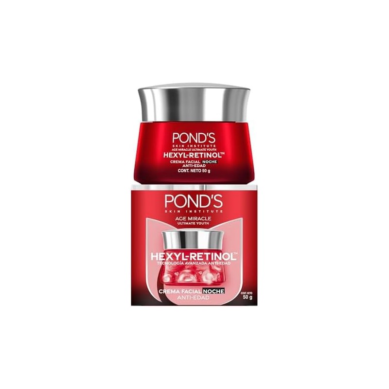 PONDS Crema Facial Antiedad Noche Age Miracle Ultimate Youth, 50g