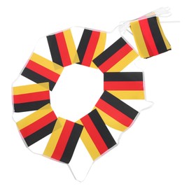 Mobestech 1Set German Flag Bunting Bright Decorative Germany Gardens Flag String Banner for Eye Catching Outdoor Decor Miniature Flags for Parties and Events