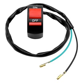 HISports Motorcycle Handlebar Switch 7/8 Inch Motorcycle Handlebar Toggle Switch with On/Off Push Button Motorcycle Switch Handlebar Light Switch for U5 U7 U2 LED Headlight Scooter Electrombile