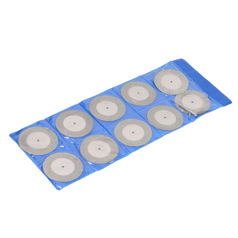 10PCS Thin Diamond Cutting Disc with Rod Round Grinding Sanding