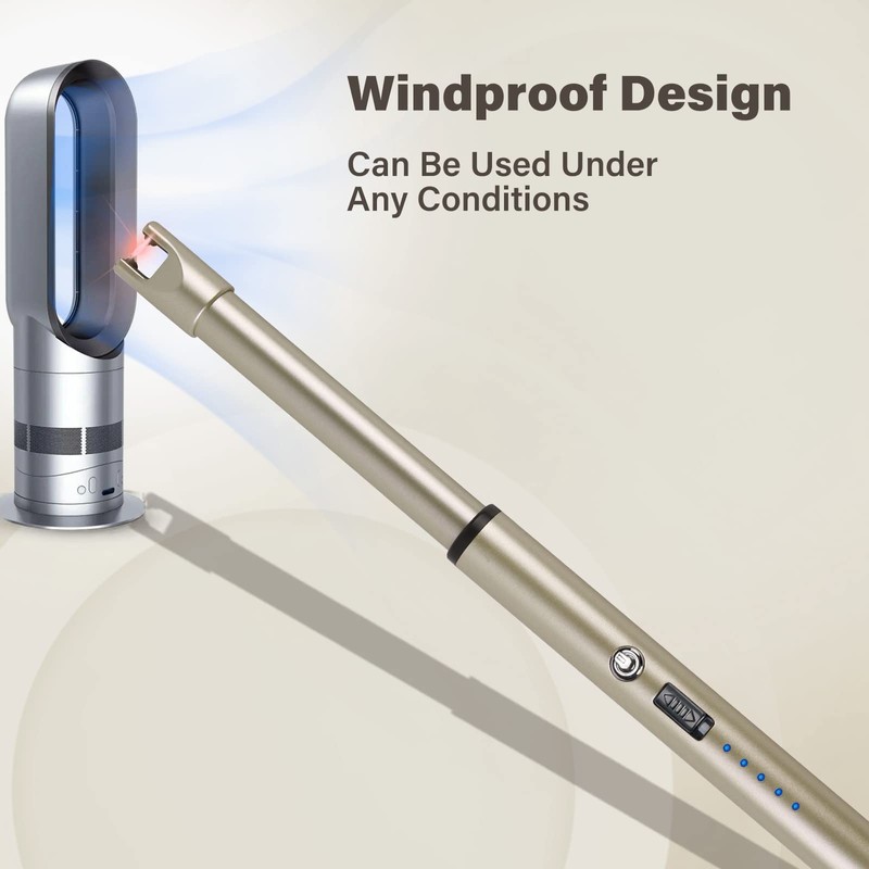 Navpeak Electric Candle Lighter Windproof USB Rechargeable Flameless Long Neck
