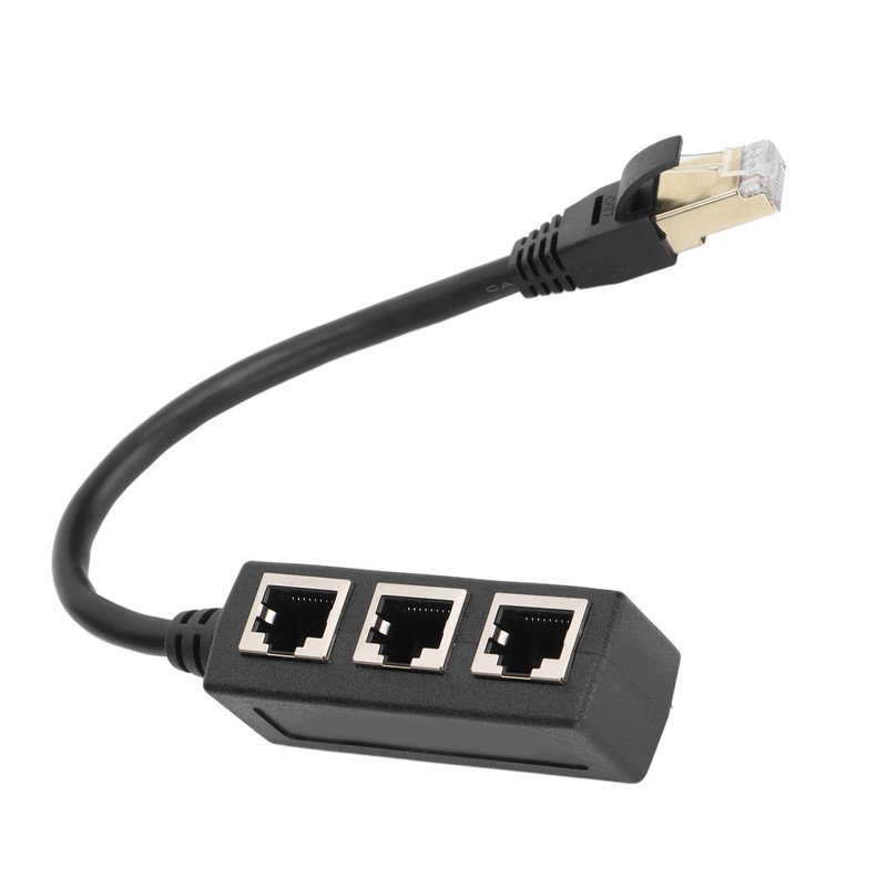 RJ45 Ethernet Adapter Cable Extension 1 to 3 Port Excellent