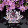 BSTKEY Colorful Crystal Lotus Flower Ornaments 130mm
