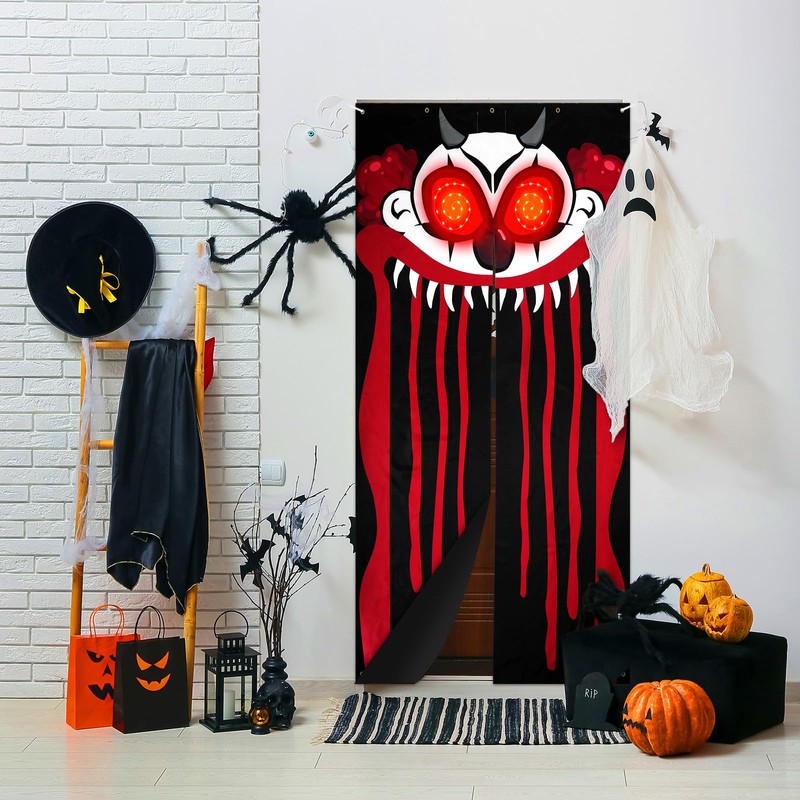 Mindsoft Halloween Clown Backdrop Decorations Spooky Creepy Clown Carnival Decoration