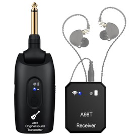 INGPARTNER Wireless in Ear Monitor System, 2.4GHz Wireless IEM System with 270° Rotatable Transmitter, Receiver Auto-Pairing, in-Ear Monitoring for Studio, Band Rehearsal, Instrument Performance(A98T)