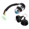 Ignition Switch, 5-Wire 5-Pin Ignition Key Switch Start Lock for